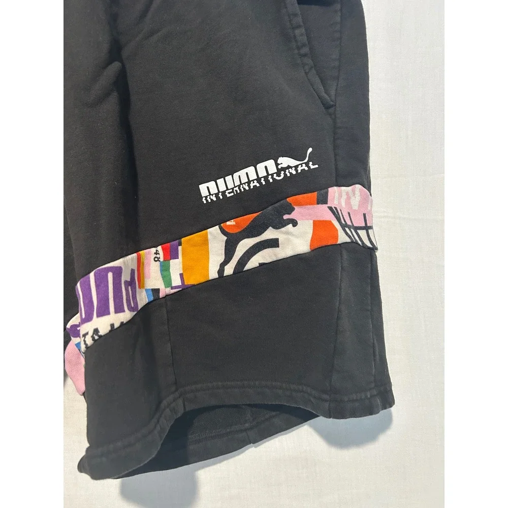 Puma International Mens Black Graphic Sweat Shorts XXL 531396-01